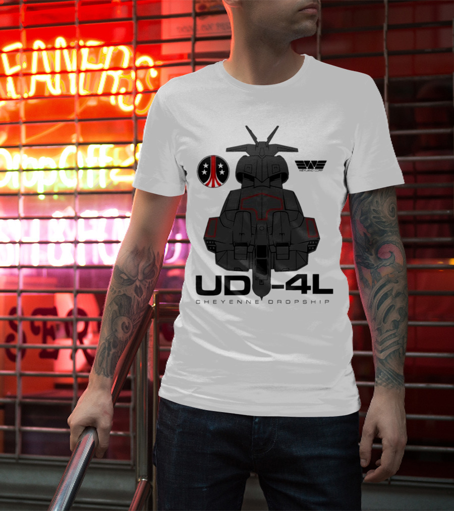 Alien UD-4L Cheyenne Dropship Weyland Yutani Corporation Badge T-Shirt
