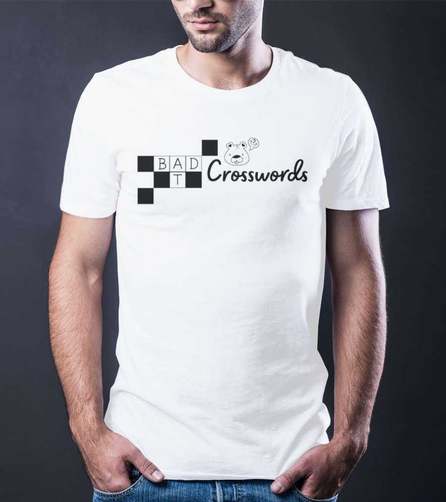 BAD T Crosswords Bear Icon Puzzled Expression T-Shirt