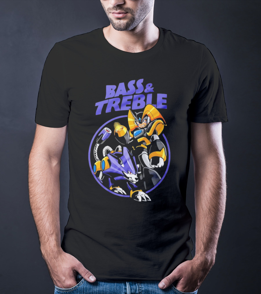 Bass And Treble Mega Man X Black Sabbath Crossover T-Shirt