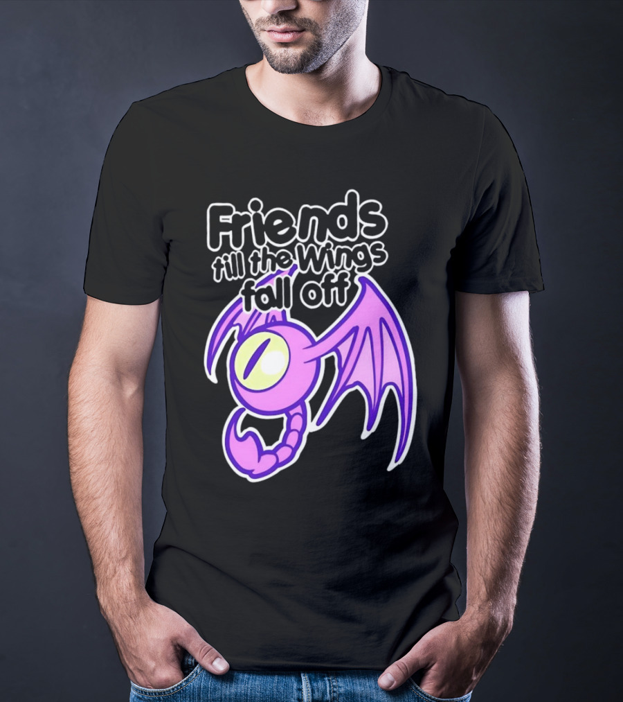 Friends Till The Wings Fall Off Purple Winged Creature T-Shirt