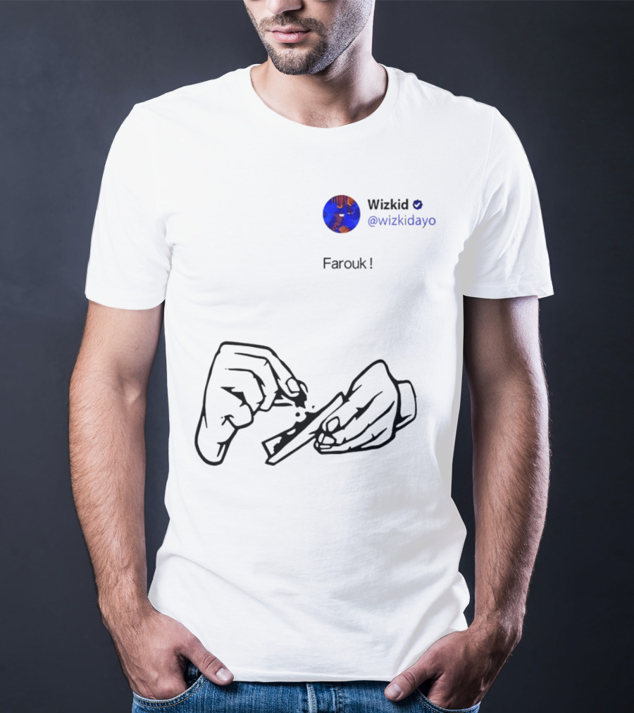Wizkid @wizkidayo Farouk Godson Wear Hands Rolling T-Shirt