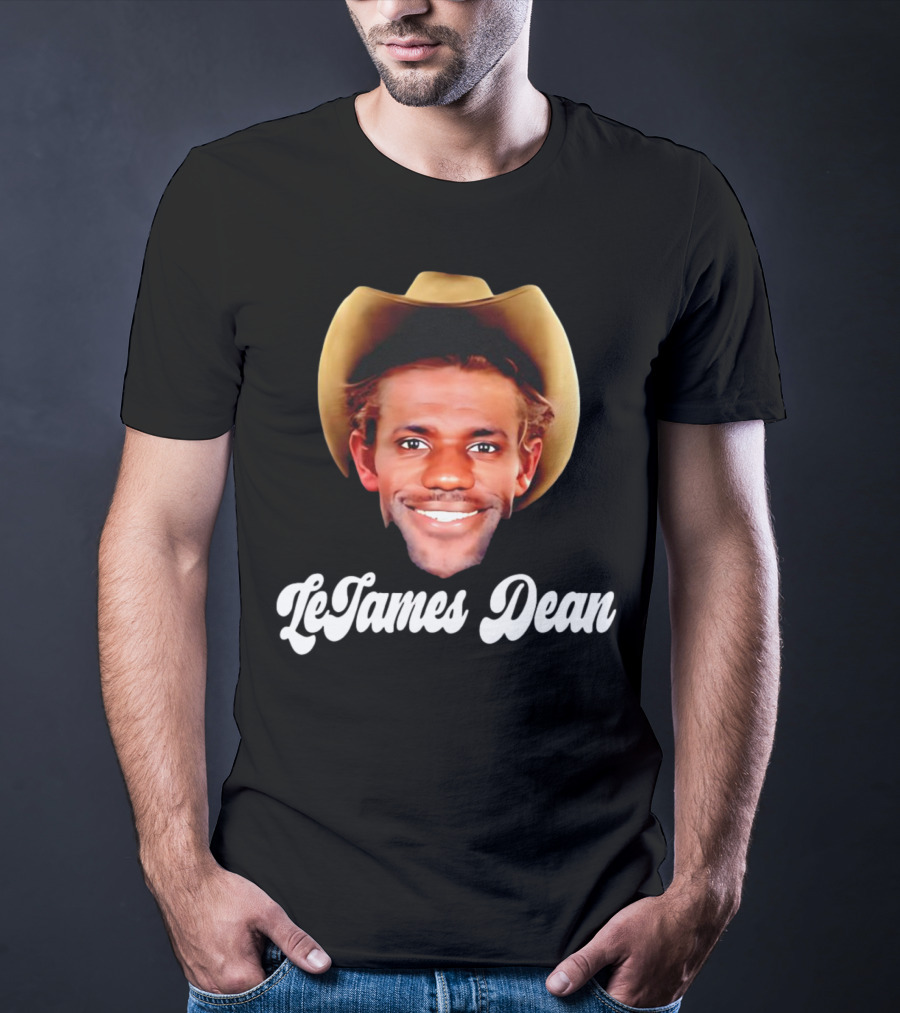 LeBron James LeJames Dean Cowboys And Basketball Fusion Gesicht T-Shirt