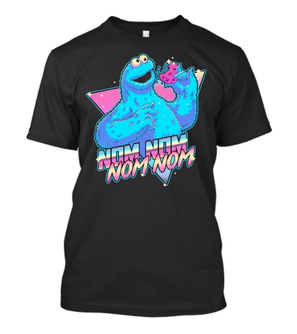 Nom Nom Nom Monster Who Loves A Cookie T-Shirt