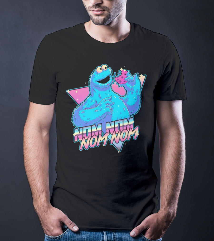 Nom Nom Nom Monster Who Loves A Cookie T-Shirt