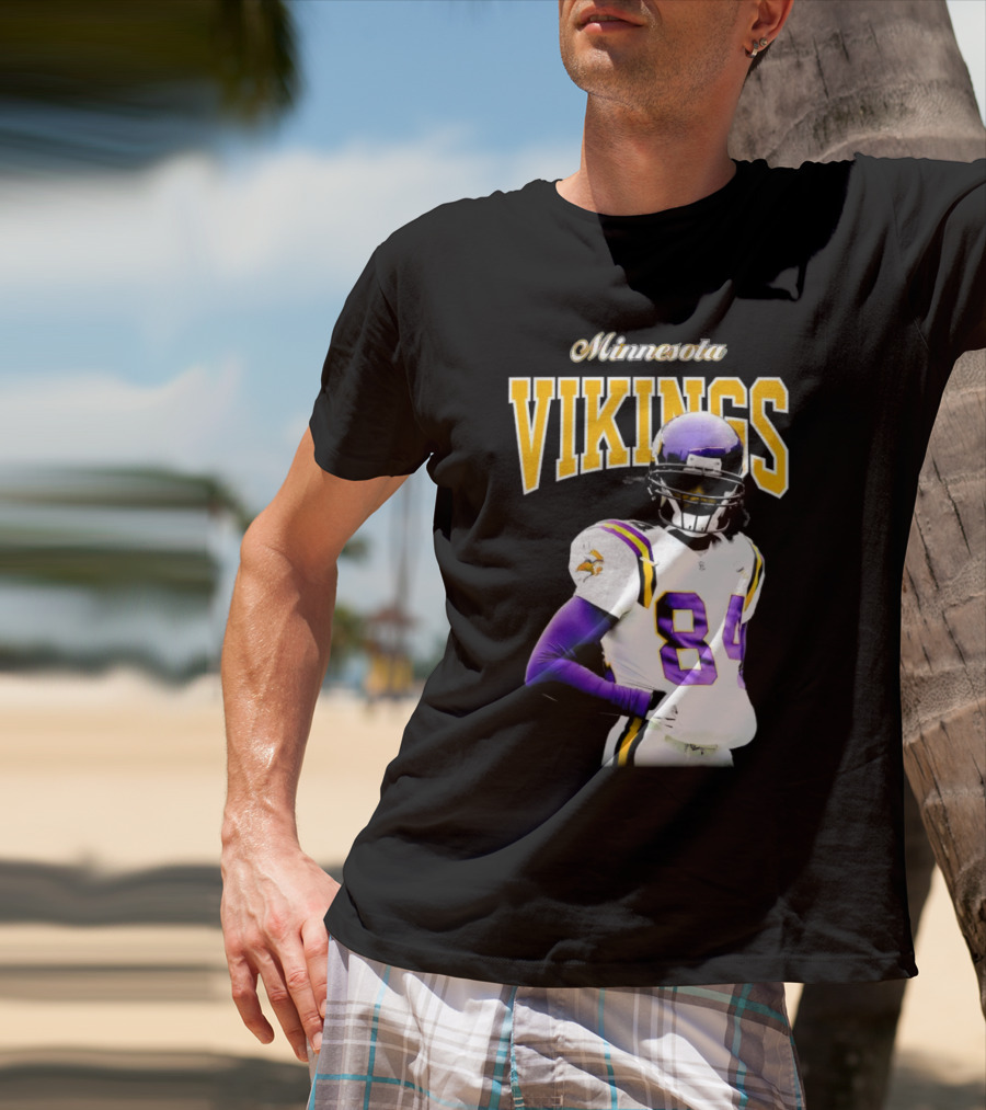 Minnesota Vikings Randy Moss Number 84 Retired Player Sideline Legend T-Shirt