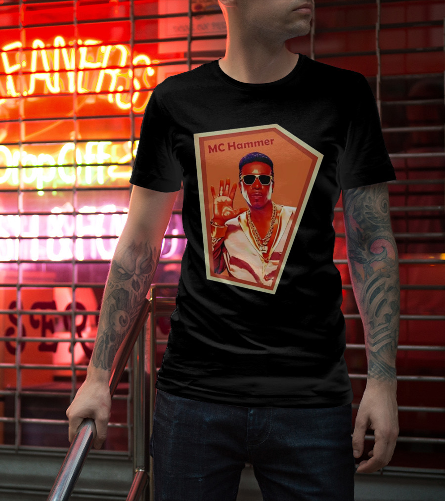MC Hammer Retro Iconic Style Sunglasses Chains Wave Hand Gesture T-Shirt