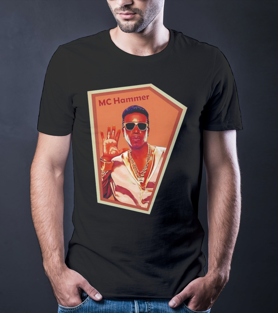 MC Hammer Retro Iconic Style Sunglasses Chains Wave Hand Gesture T-Shirt
