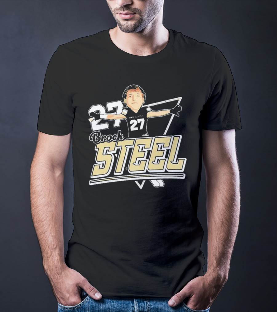 Brock Steel 27 Montana State Bobcats Cartoon T-Shirt