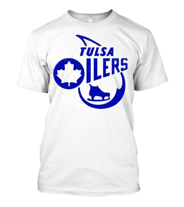 Tulsa Oilers 1982 Maple Leaf Ice Skate T-Shirt