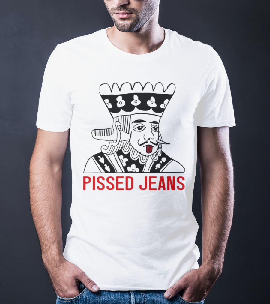 Pissed Jeans Playing Card King With Red-Tipped Tongue T-Shirt