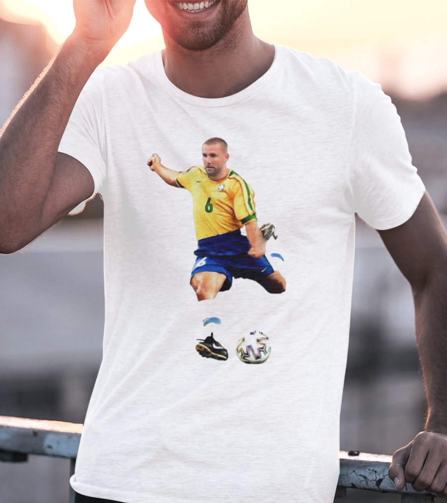 Shawberto Carlos Footballer In Brazilian Kit With Ball T-Shirt