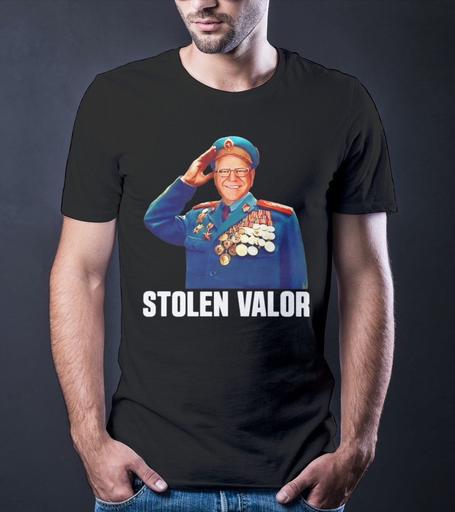 Tim Walz Stolen Valor Soviet Military Outfit Political Conservative T-Shirt