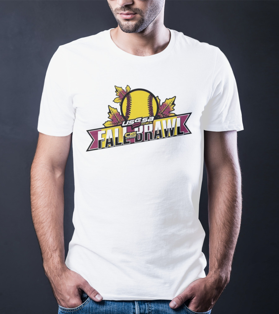 USSSA Iowa Fast Pitch CIS Fall Brawl Leaf Softball T-Shirt