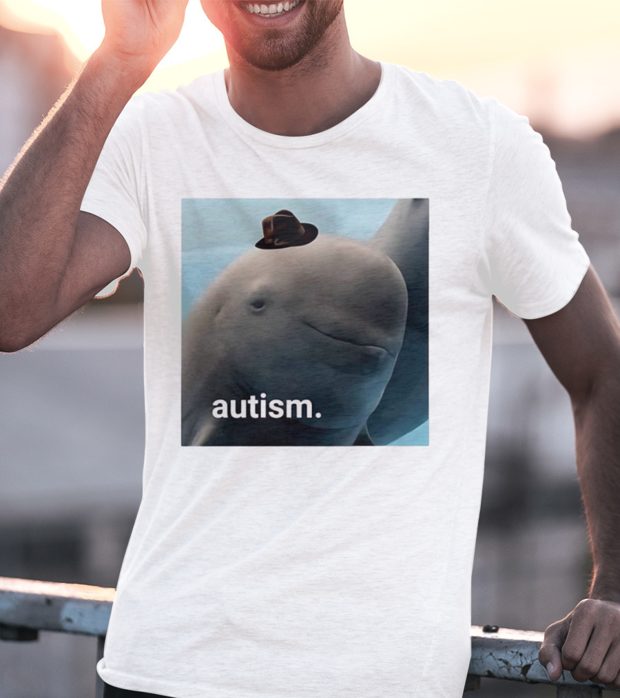 Autism Dolphin Meme With Hat T-Shirt
