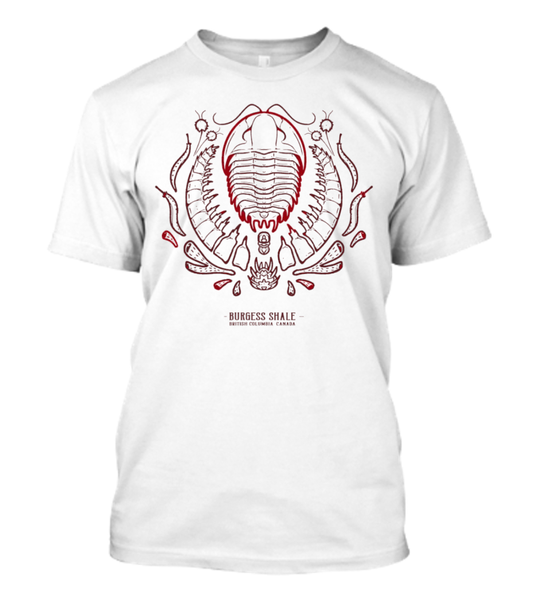 Burgess Shale Fossil Design British Columbia Canada T-Shirt
