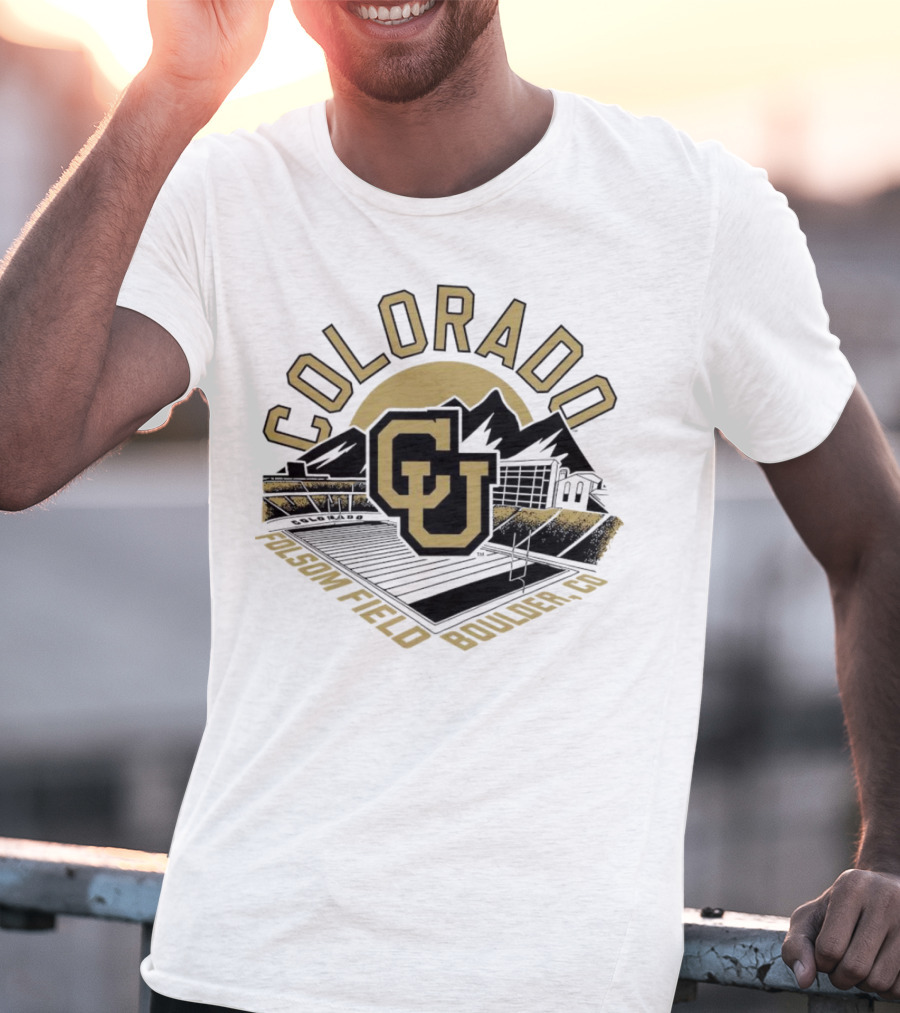 Colorado Buffaloes CU Folsom Field Boulder Stadium T-Shirt