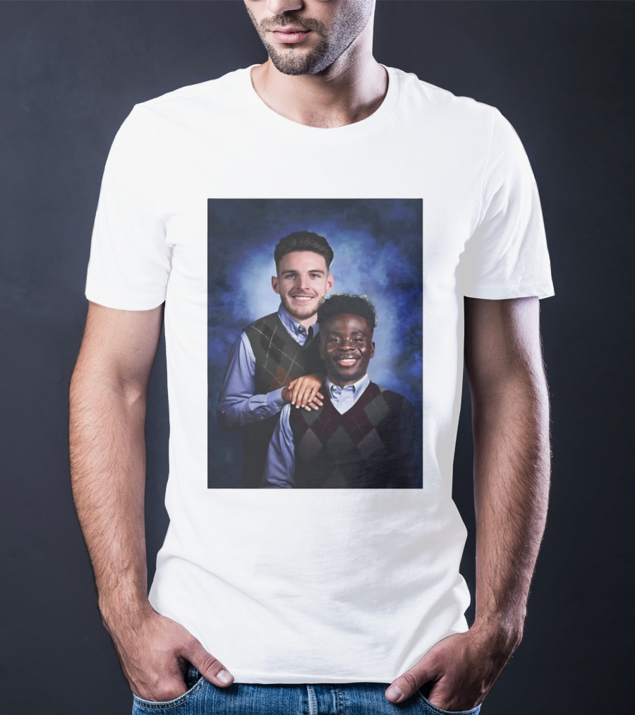 Declan Rice And Bukayo Saka Step Brothers Themed T-Shirt
