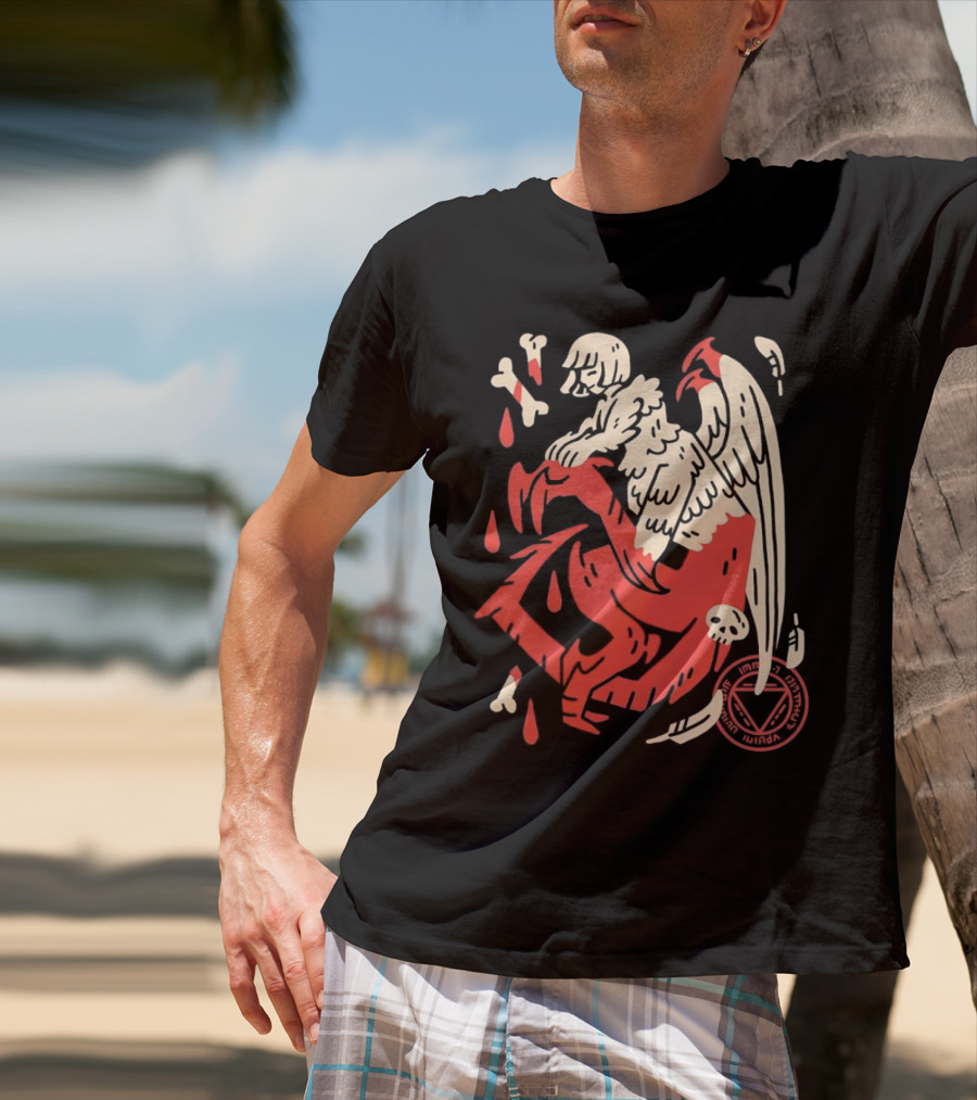 Falin Touden Dungeon Meshi Delicious In Dungeon Forbidden Magic Winged Creature With Skull And Bones T-Shirt
