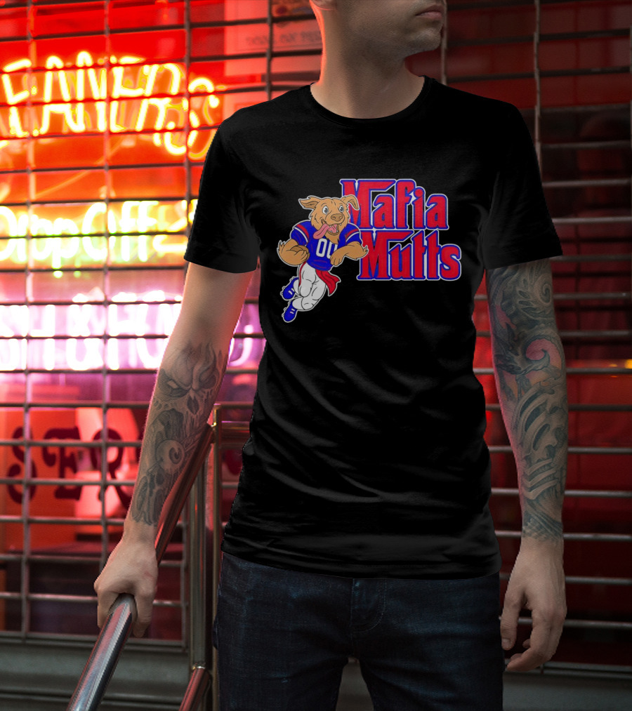Buffalo Bills Mafia Mutts 01 Football Dog Cartoon T-Shirt