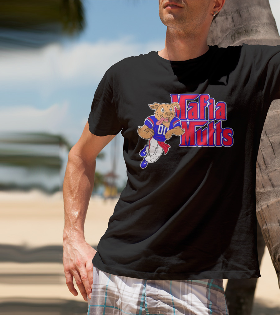 Buffalo Bills Mafia Mutts 01 Football Dog Cartoon T-Shirt