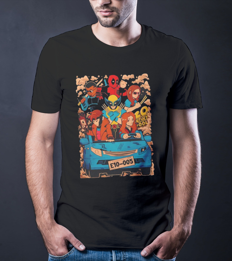 Deadpool Wolverine X-Men Multiverse Cameo 20th Century Ride Characters T-Shirt