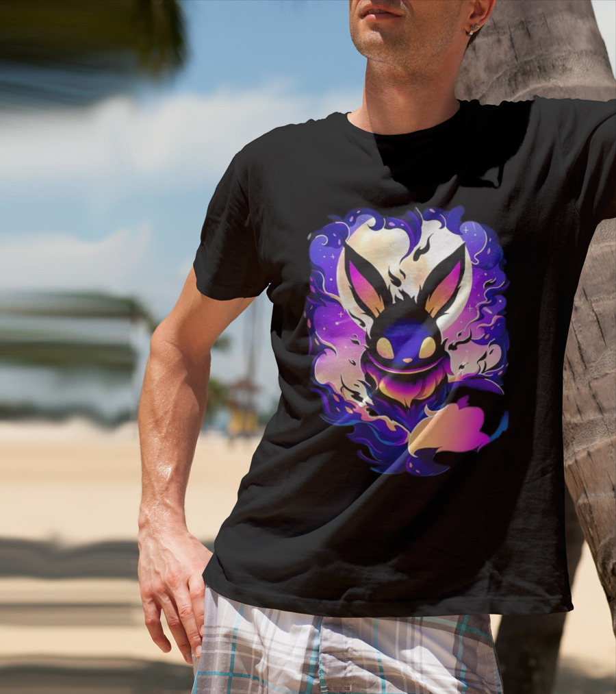 Eevee Darkness Cosmic Evolution Fantasy Anime T-Shirt