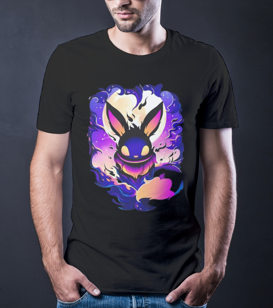Eevee Darkness Cosmic Evolution Fantasy Anime T-Shirt