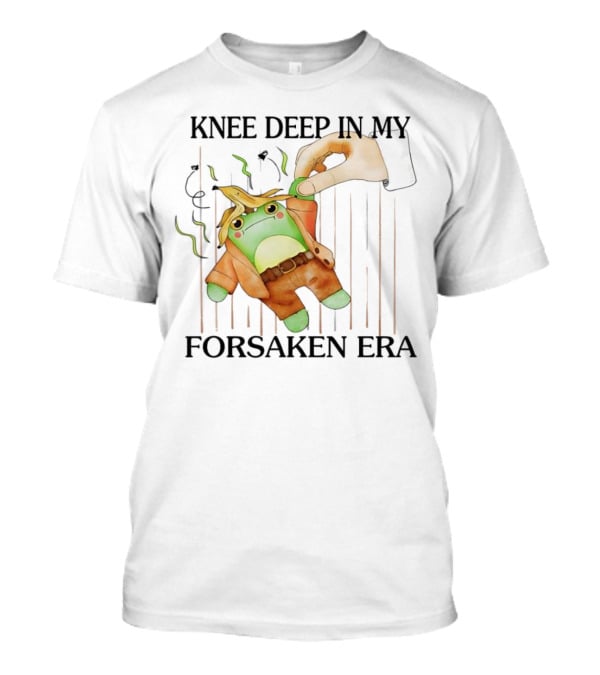 Knee Deep In My Forsaken Era Frog In Banana Peel T-Shirt