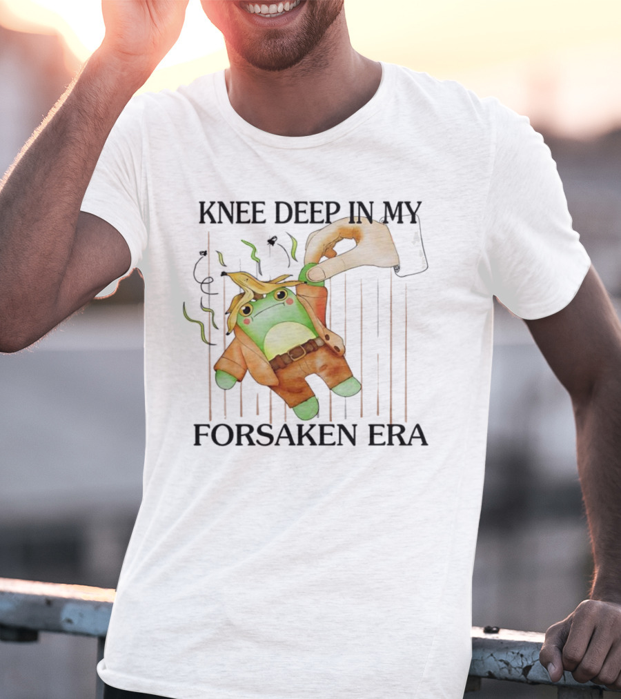 Knee Deep In My Forsaken Era Frog In Banana Peel T-Shirt