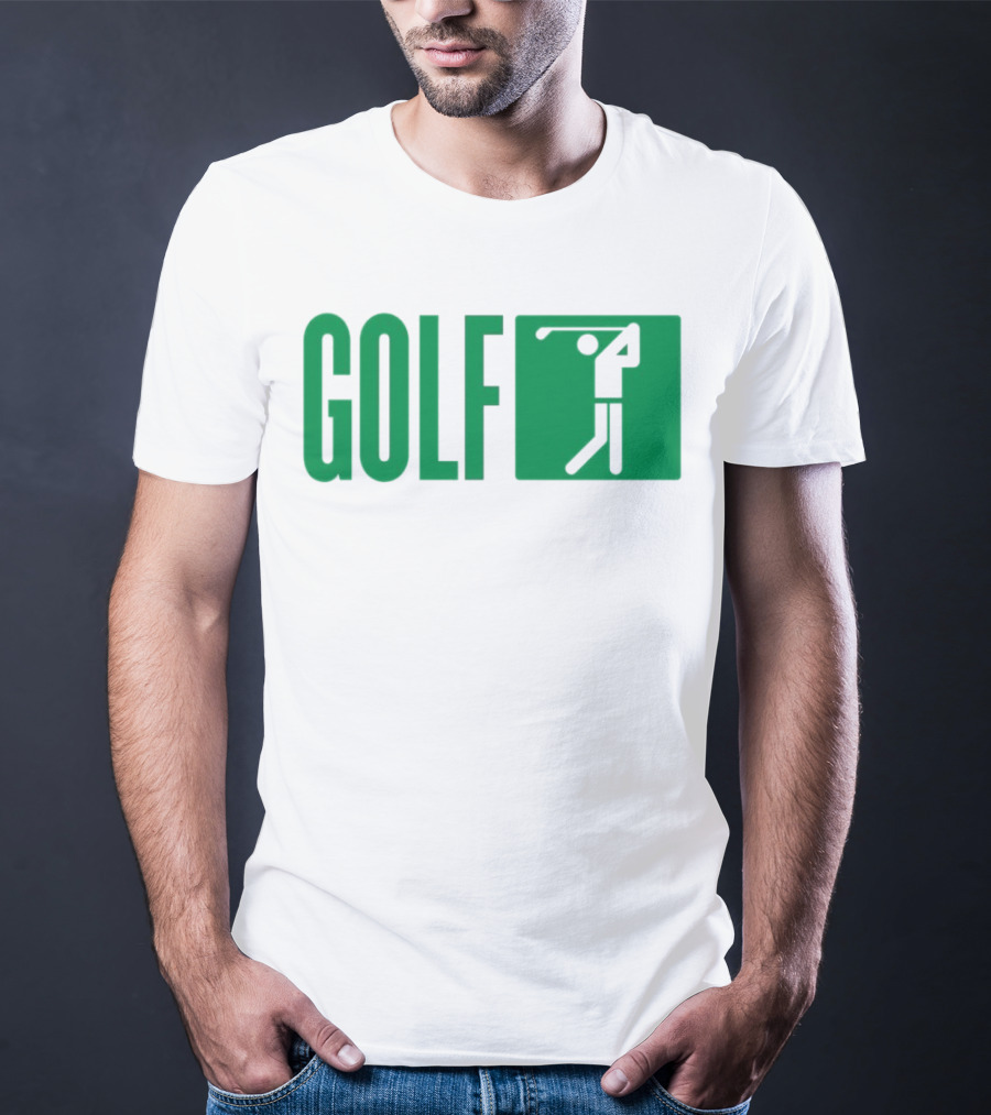 GOLF Swing Silhouette Icon Green T-Shirt