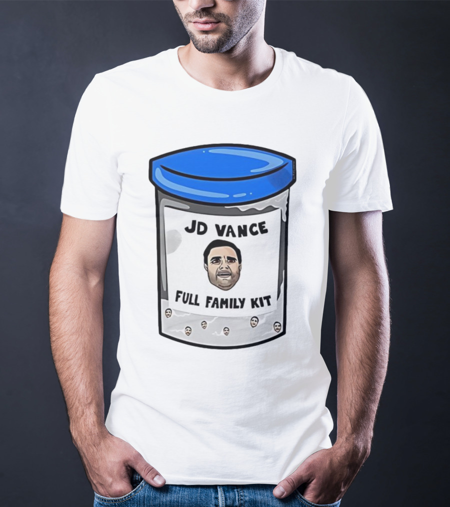 JD Vance Full Family Kit Face Jar Black Blue Lid T-Shirt