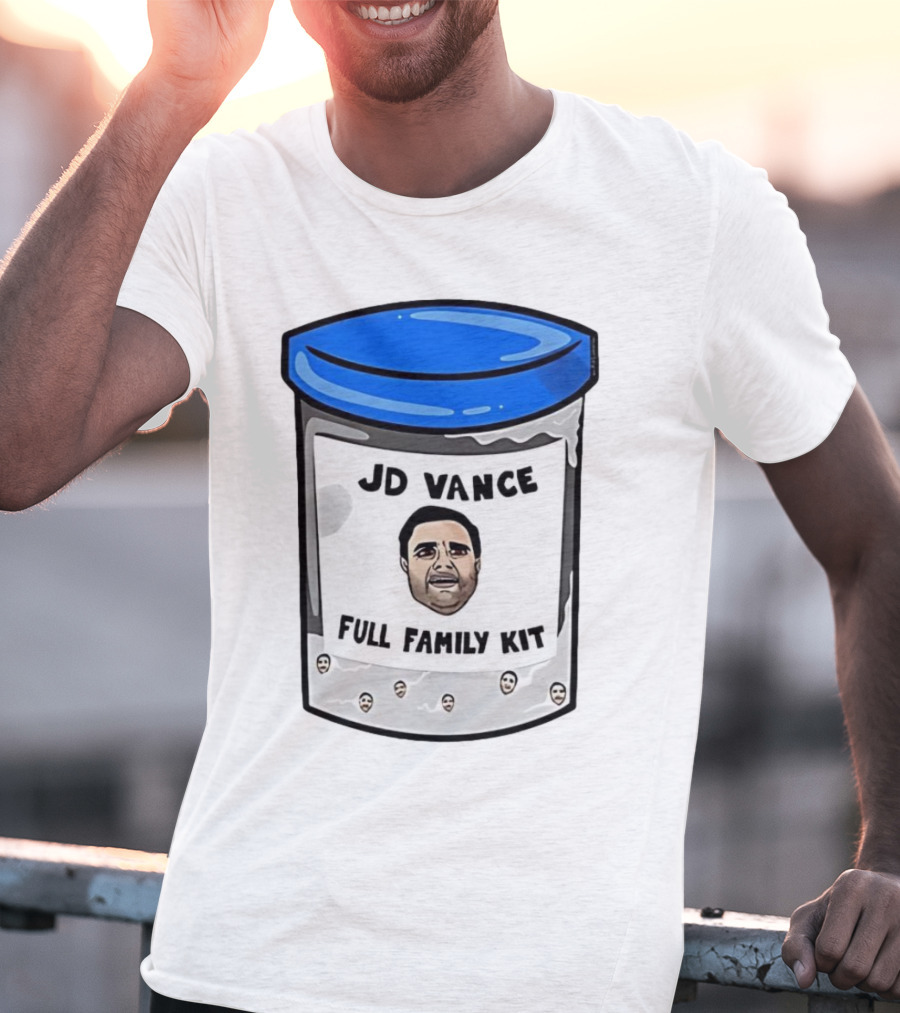 JD Vance Full Family Kit Face Jar Black Blue Lid T-Shirt