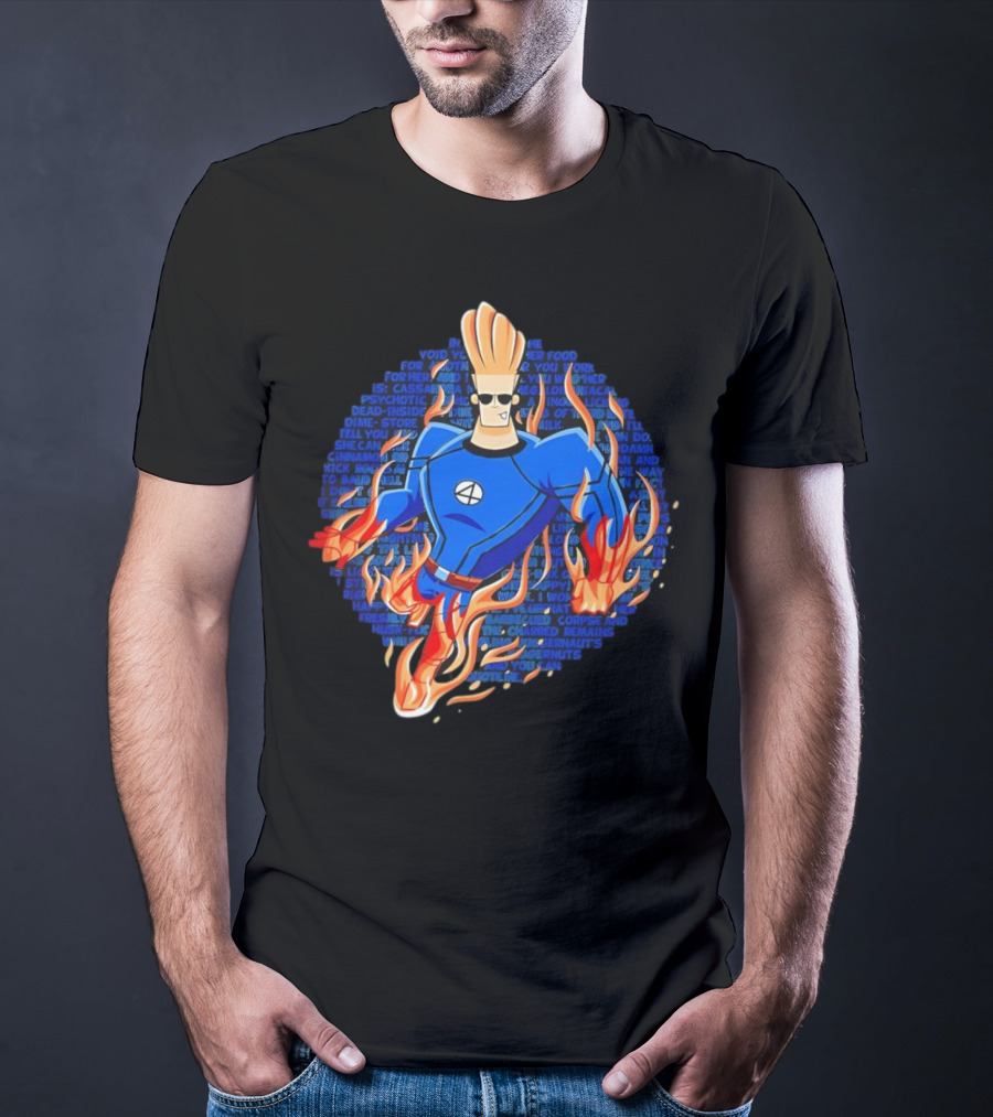 Johnny Bravo Meets Johnny Storm Flame On Momma T-Shirt
