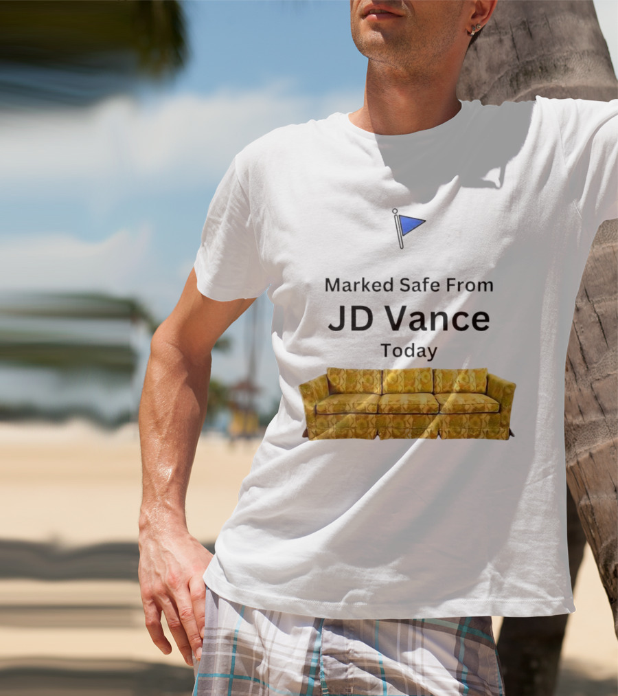 Marked Safe From JD Vance Today Yellow Floral Sofa T-Shirt