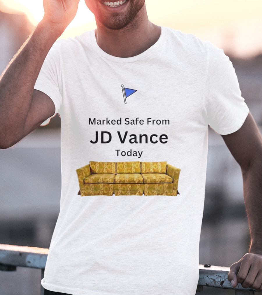 Marked Safe From JD Vance Today Yellow Floral Sofa T-Shirt