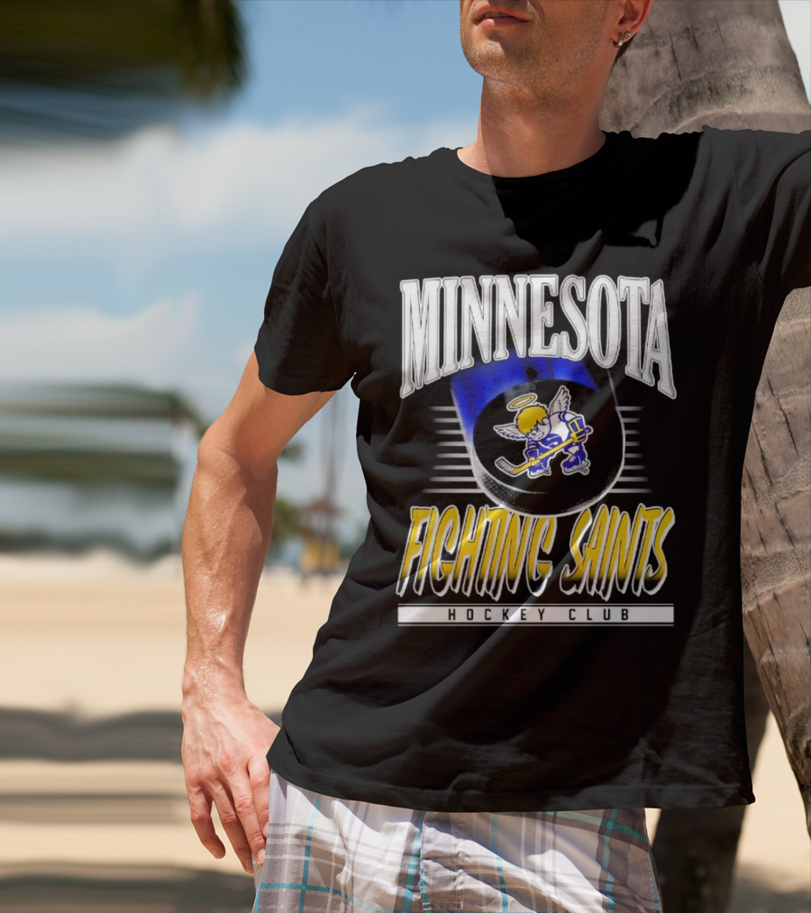 Minnesota Fighting Saints Hockey Club Winged Angel T-Shirt