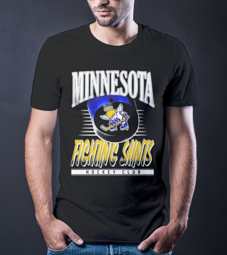 Minnesota Fighting Saints Hockey Club Winged Angel T-Shirt