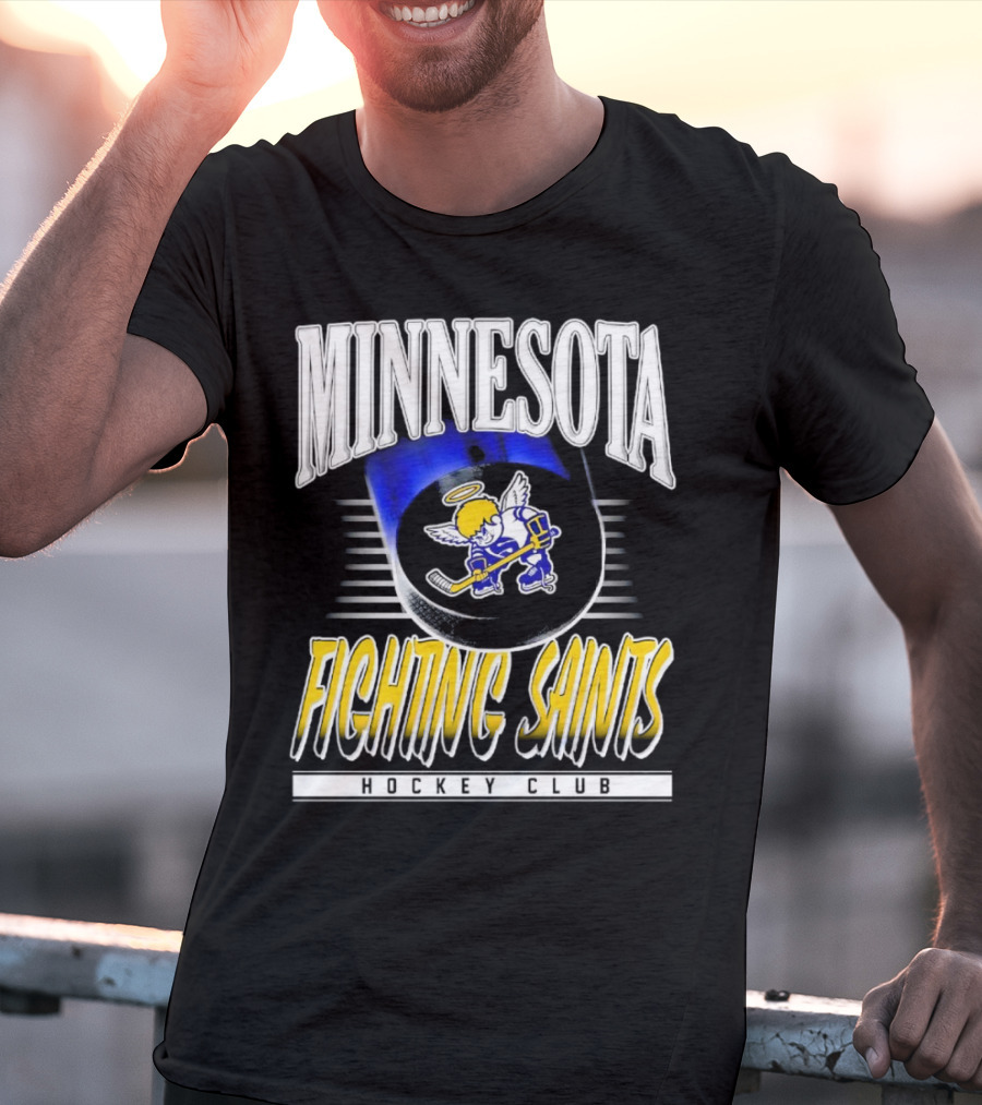 Minnesota Fighting Saints Hockey Club Winged Angel T-Shirt