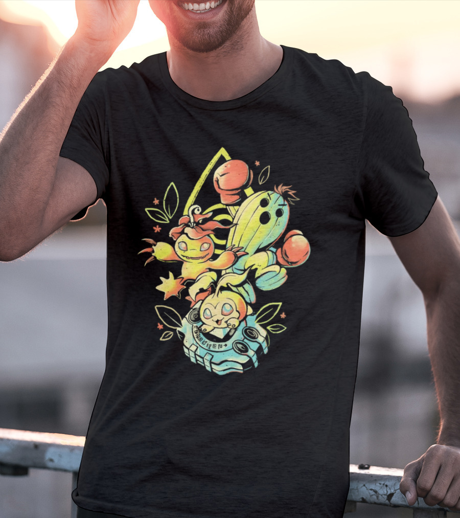 Tanemon Palmon Togemon Retro Digivice T-Shirt