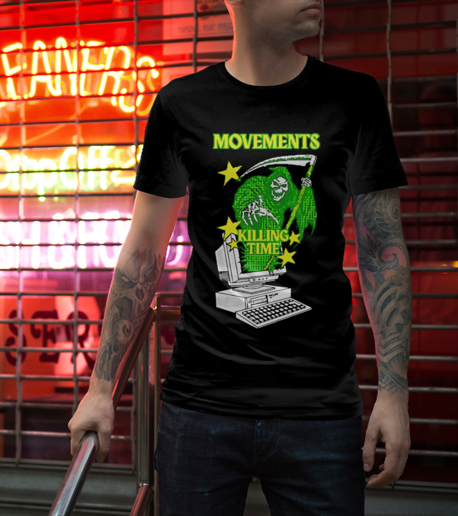 Movements Killing Time Reaper With Computer T-Shirt