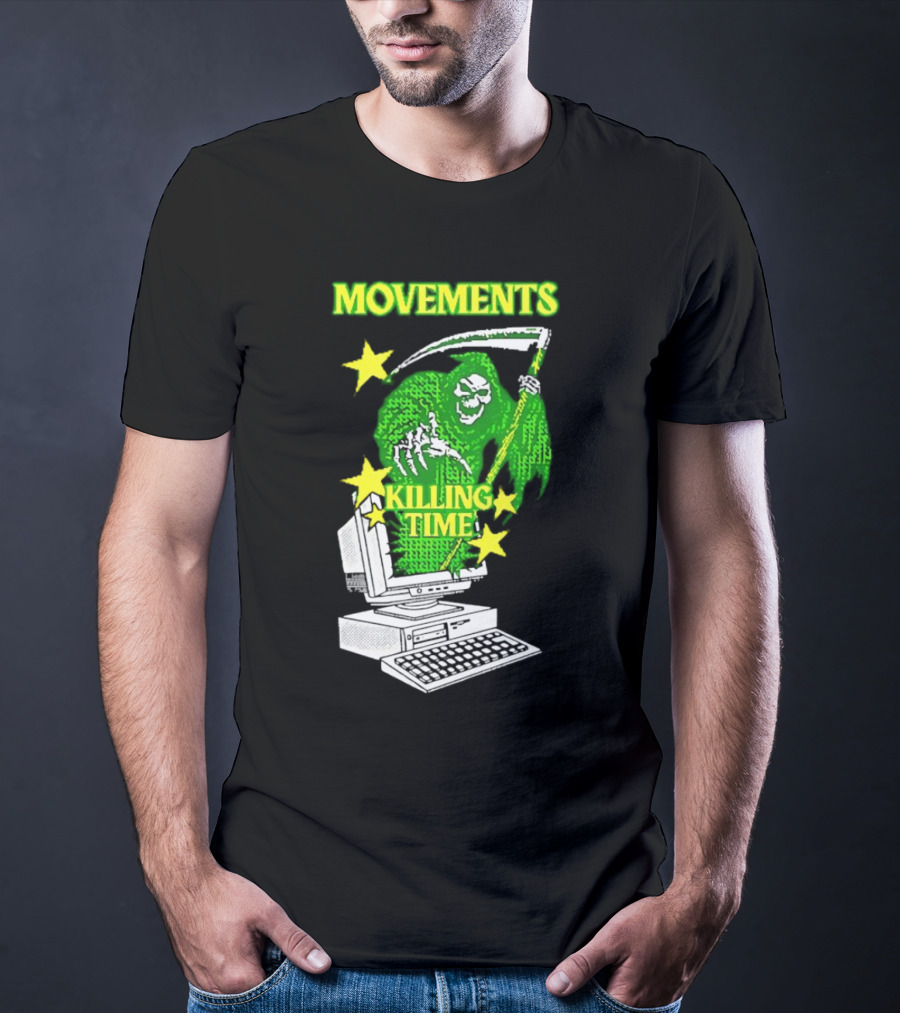 Movements Killing Time Reaper With Computer T-Shirt
