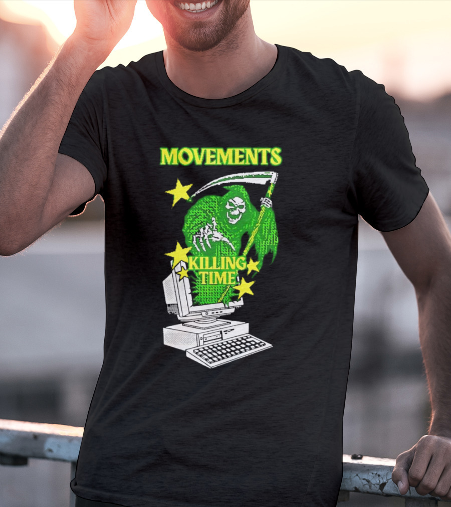 Movements Killing Time Reaper With Computer T-Shirt