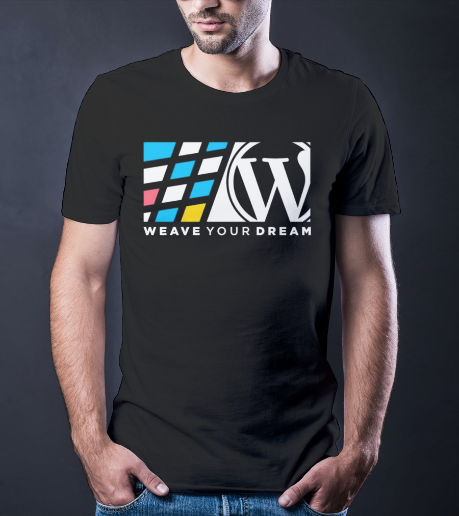 Weave Your Dream W Logo With Colorful Shapes T-Shirt