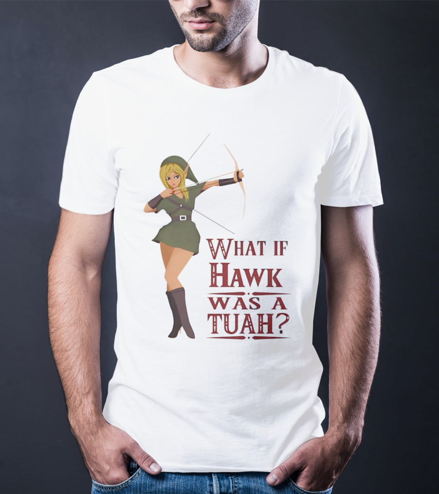 What If Hawk Was A Tuah? Zelda Archer In Green Tunic T-Shirt