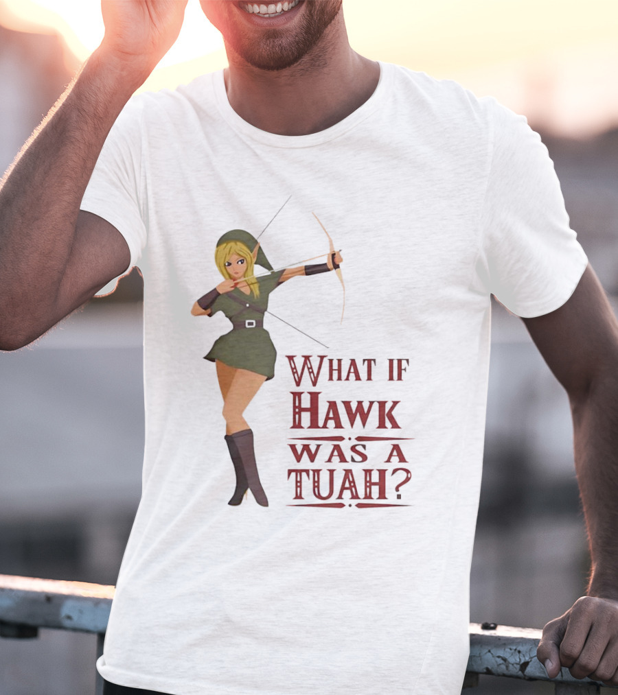 What If Hawk Was A Tuah? Zelda Archer In Green Tunic T-Shirt