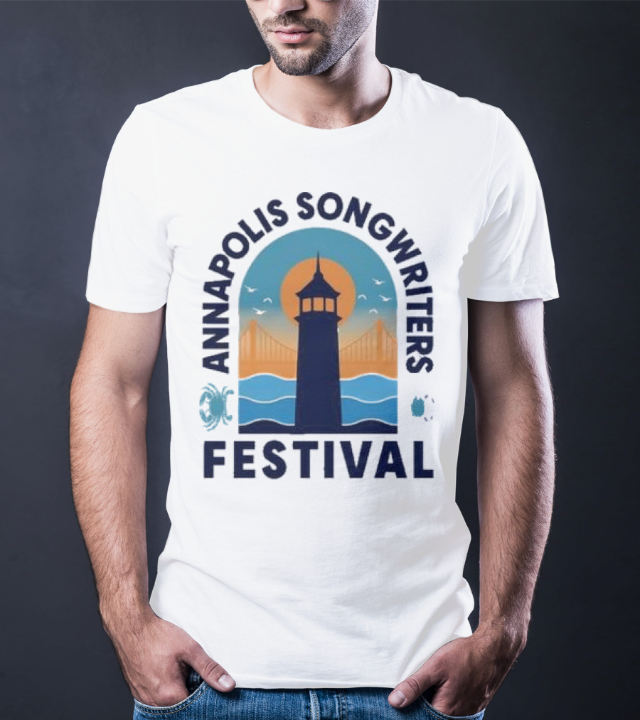 Annapolis Songwriters Festival Lighthouse And Bay Scene T-Shirt