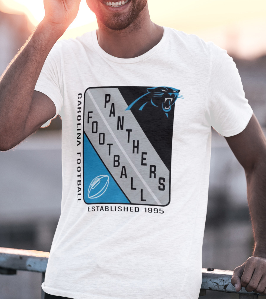 Carolina Panthers Football Shield Established 1995 T-Shirt