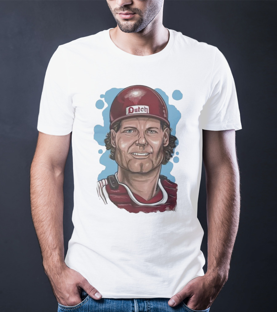 Darren Daulton Philadelphia Phillies Dutch Cartoon T-Shirt