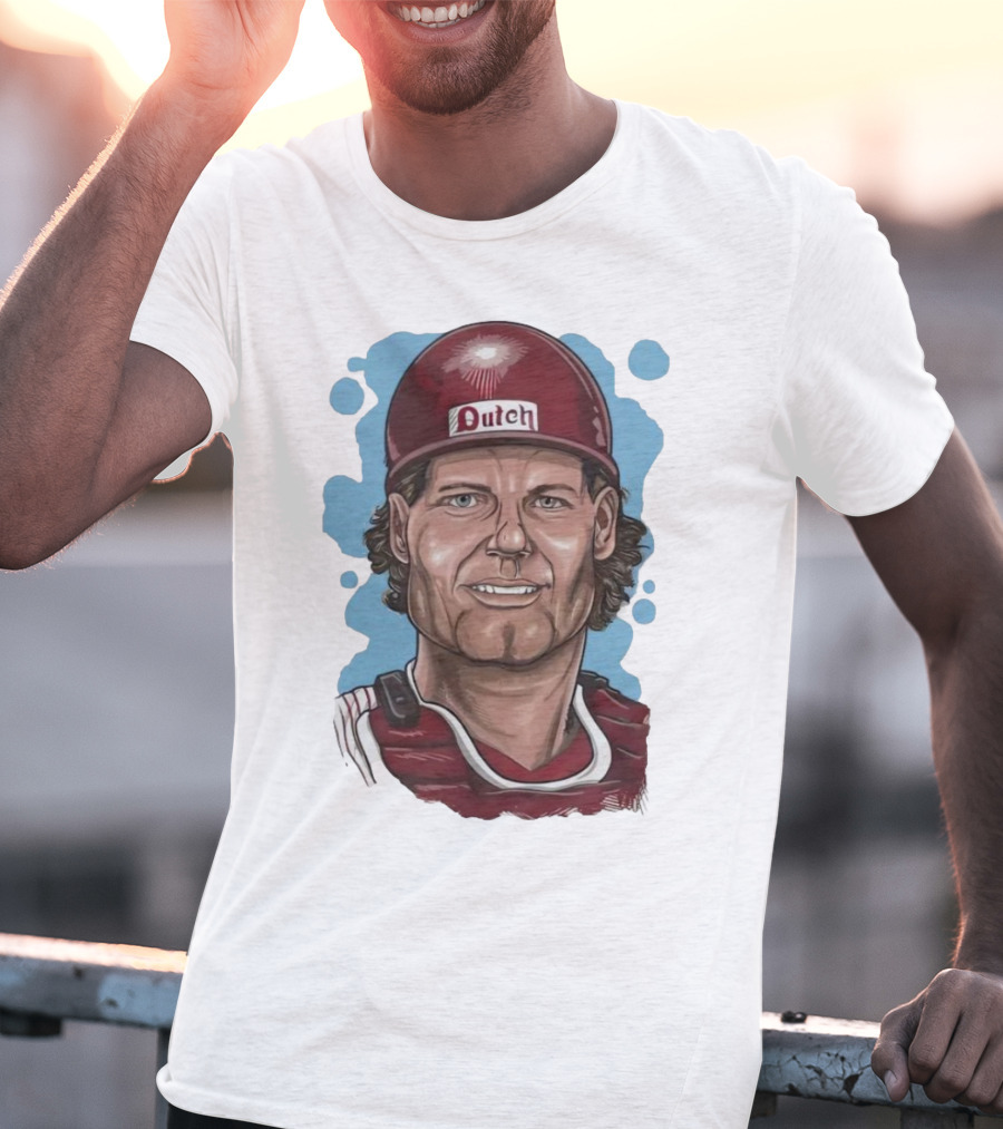 Darren Daulton Philadelphia Phillies Dutch Cartoon T-Shirt