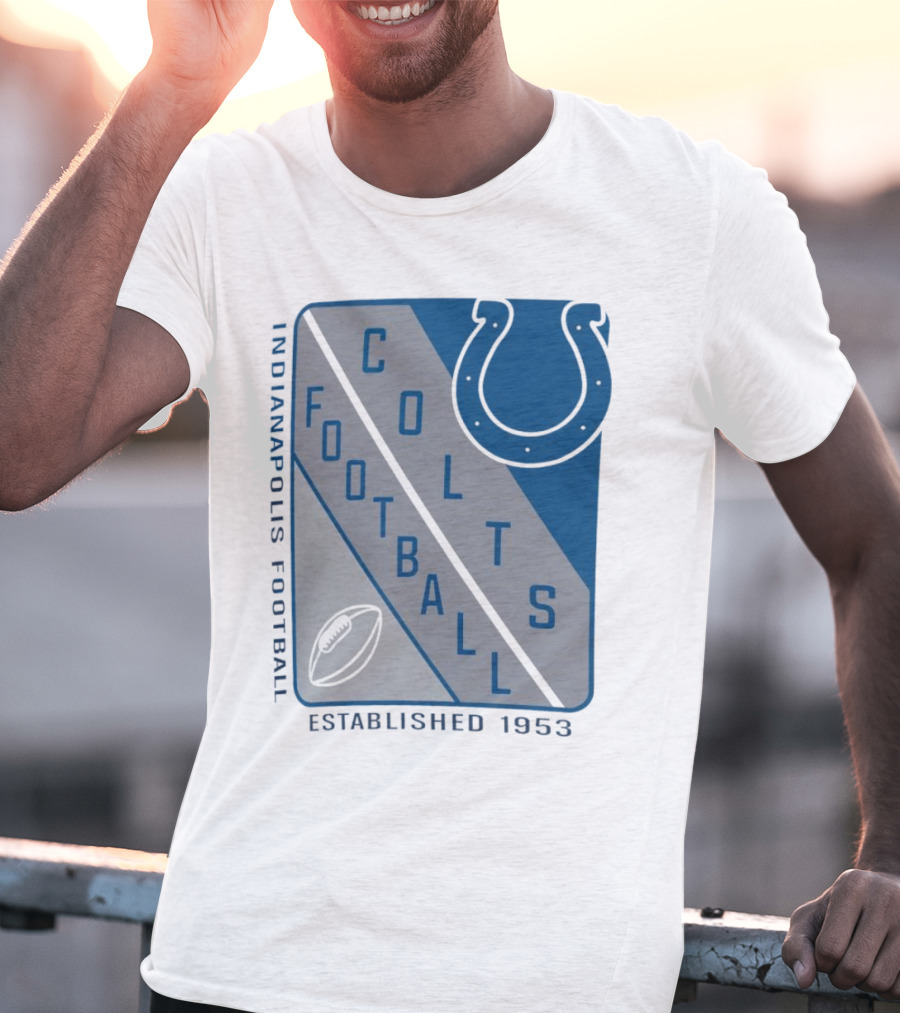 Indianapolis Colts Football Shield Established 1953 T-Shirt